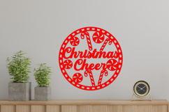 Christmas Cut files, round sign, Cake topper, Coaster Product Image 2