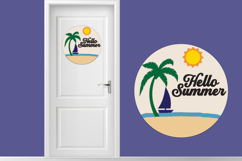 Summer Layered Round Sign Laser cut Product Image 1