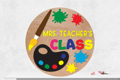 Teacher Classroom Round Sign Lasercut Product Image 1