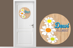 Flower Sign svg, Nursery Name Sign Svg, Spring Sign Product Image 1
