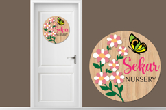 Flower Sign svg, Nursery Name Sign Svg, Spring Sign Product Image 1