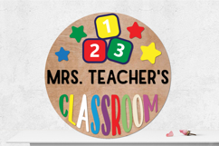 Teacher Classroom Round Sign Lasercut Product Image 1