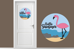 Summer Layered Round Sign Laser cut Product Image 1