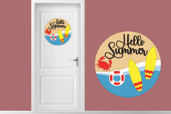 Summer Layered Round Sign Laser cut Product Image 1