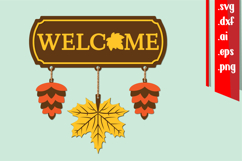 Fall Wall Decor, Fall Decor Svg, Welcome Wall Decor Lasercut Product Image 1