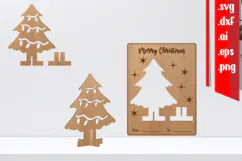 Christmas Wooden Card, Christmas Souvenir, Christmas Pop Out Product Image 1