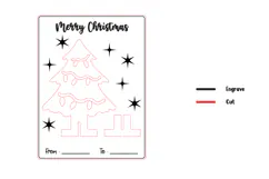 Christmas Wooden Card, Christmas Souvenir, Christmas Pop Out Product Image 2