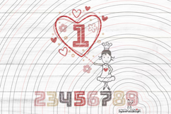 number heart 1-9 Cutting file SVG DXF Product Image 1