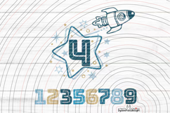 number star 1-9 Cutting File SVG DXF Product Image 1