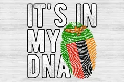 It's in my DNA Zambia Flag Fingerprint PNG Sublimation Product Image 1
