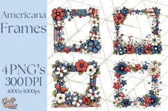 Patriotic Floral Wreaths, Stars & Rustic Mason Jar Frames Product Image 1
