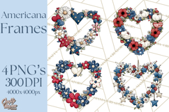 Patriotic Floral Wreaths, Stars &amp; Rustic Mason Jar Frames Product Image 1