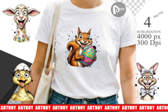 Zany Easter Animal Sublimation Product Image 1