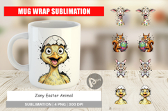 Zany Easter Animal Mug Wrap Product Image 1