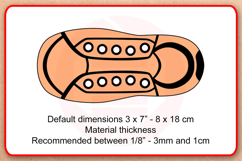 Laser cut Shoe for learn tie lacing Glowforge SVG DIY crafts Product Image 2