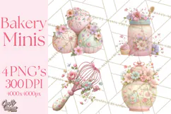 Sweet Treats Bakery Clipart, Pastel Dessert Clip Art Png Product Image 1