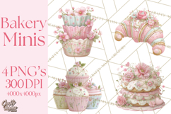 Sweet Treats Bakery Clipart, Pastel Dessert Clip Art Png Product Image 1