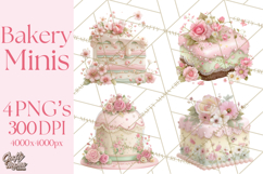 Sweet Treats Bakery Clipart, Pastel Dessert Clip Art Png Product Image 1