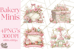 Sweet Treats Bakery Clipart, Pastel Dessert Clip Art Png Product Image 1