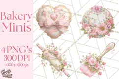 Sweet Treats Bakery Clipart, Pastel Dessert Clip Art Png Product Image 1