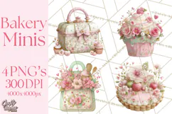 Sweet Treats Bakery Clipart, Pastel Dessert Clip Art Png Product Image 1
