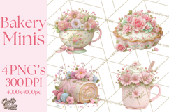 Sweet Treats Bakery Clipart, Pastel Dessert Clip Art Png Product Image 1