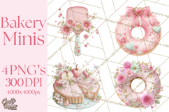 Sweet Treats Bakery Clipart, Pastel Dessert Clip Art Png Product Image 1