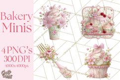 Sweet Treats Bakery Clipart, Pastel Dessert Clip Art Png Product Image 1