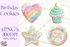 Birthday Cookies PNG, Birthday Cookie Clipart, Cute Sugar Product Image 1