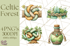 Celtic Enchanted Forest Animals Clipart, Woodland Creatures Product Image 1