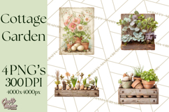 Early Spring Garden Cottagecore PNG, Seedling Terracotta Product Image 1