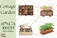 Early Spring Garden Cottagecore PNG, Seedling Terracotta Product Image 1