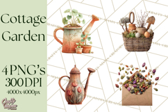 Early Spring Garden Cottagecore PNG, Seedling Terracotta Product Image 1