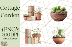 Early Spring Garden Cottagecore PNG, Seedling Terracotta Product Image 1