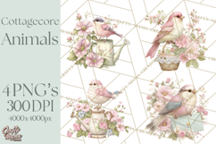 Pastel Cottagecore Animals Clipart, Cute Spring Animals Png Product Image 1