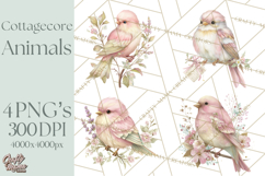 Pastel Cottagecore Animals Clipart, Cute Spring Animals Png Product Image 1