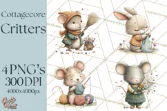 Cottagecore Animals PNG, Woodland Critters Clipart Product Image 1