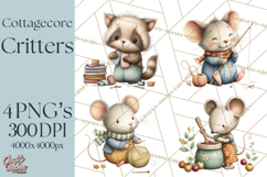 Cottagecore Animals PNG, Woodland Critters Clipart Product Image 1