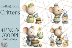 Cottagecore Animals PNG, Woodland Critters Clipart Product Image 1