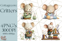 Cottagecore Animals PNG, Woodland Critters Clipart Product Image 1