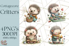 Cottagecore Animals PNG, Woodland Critters Clipart Product Image 1
