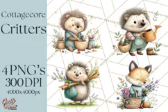Cottagecore Animals PNG, Woodland Critters Clipart Product Image 1