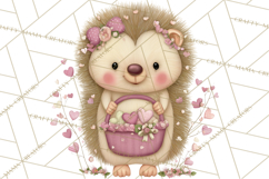 Sweet Treat Animals Clipart, Valentine Cupcake Cat PNG Product Image 2