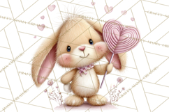 Sweet Treat Animals Clipart, Valentine Cupcake Cat PNG Product Image 5