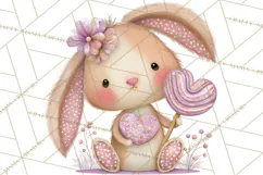 Sweet Treat Animals Clipart, Valentine Cupcake Cat PNG Product Image 6