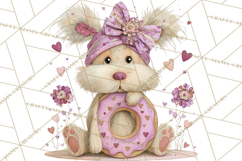 Sweet Treat Animals Clipart, Valentine Cupcake Cat PNG Product Image 7
