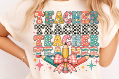 Back to School Sublimation Design,Teacher Typography Product Image 5