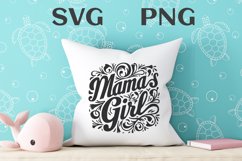 Mama&#039;s girl quote Svg Png Product Image 3