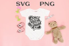 Best sister ever quote Svg Png Product Image 1
