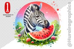 Cute Zebra Clipart - PNG File Product Image 1